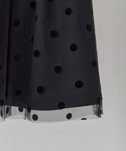 兒童禮儀 圓點網紗 夾克連衣裙套裝