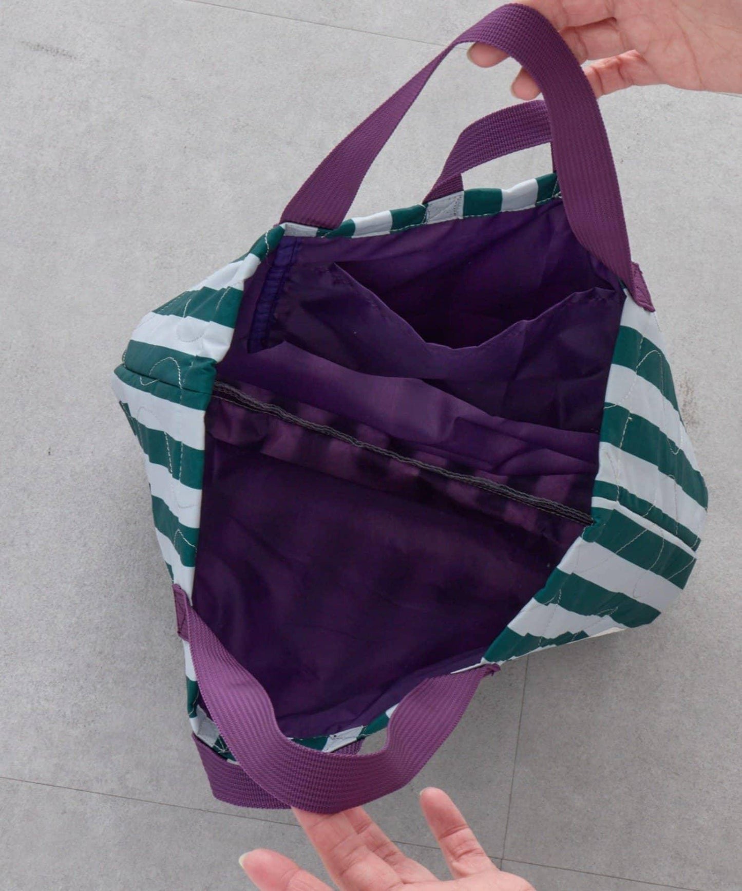 KIDS 新生活入學準備 條紋 手提課包