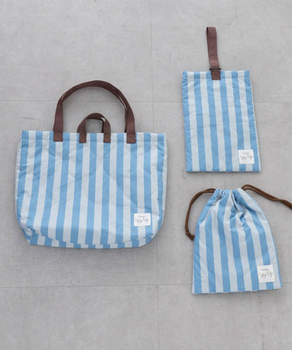 KIDS 新生活入學準備 條紋 手提課包