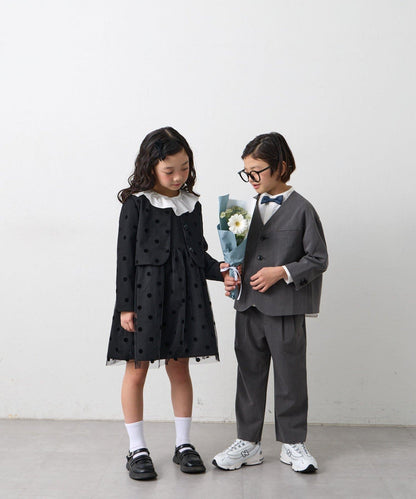 兒童禮儀正式款 蝴蝶結設計 襯衫套裝