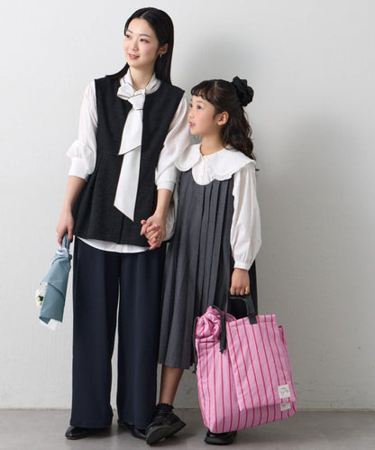 KIDS 新生活入學準備 條紋 手提課包