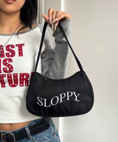 SLOPPY LOGO 圖案單肩包