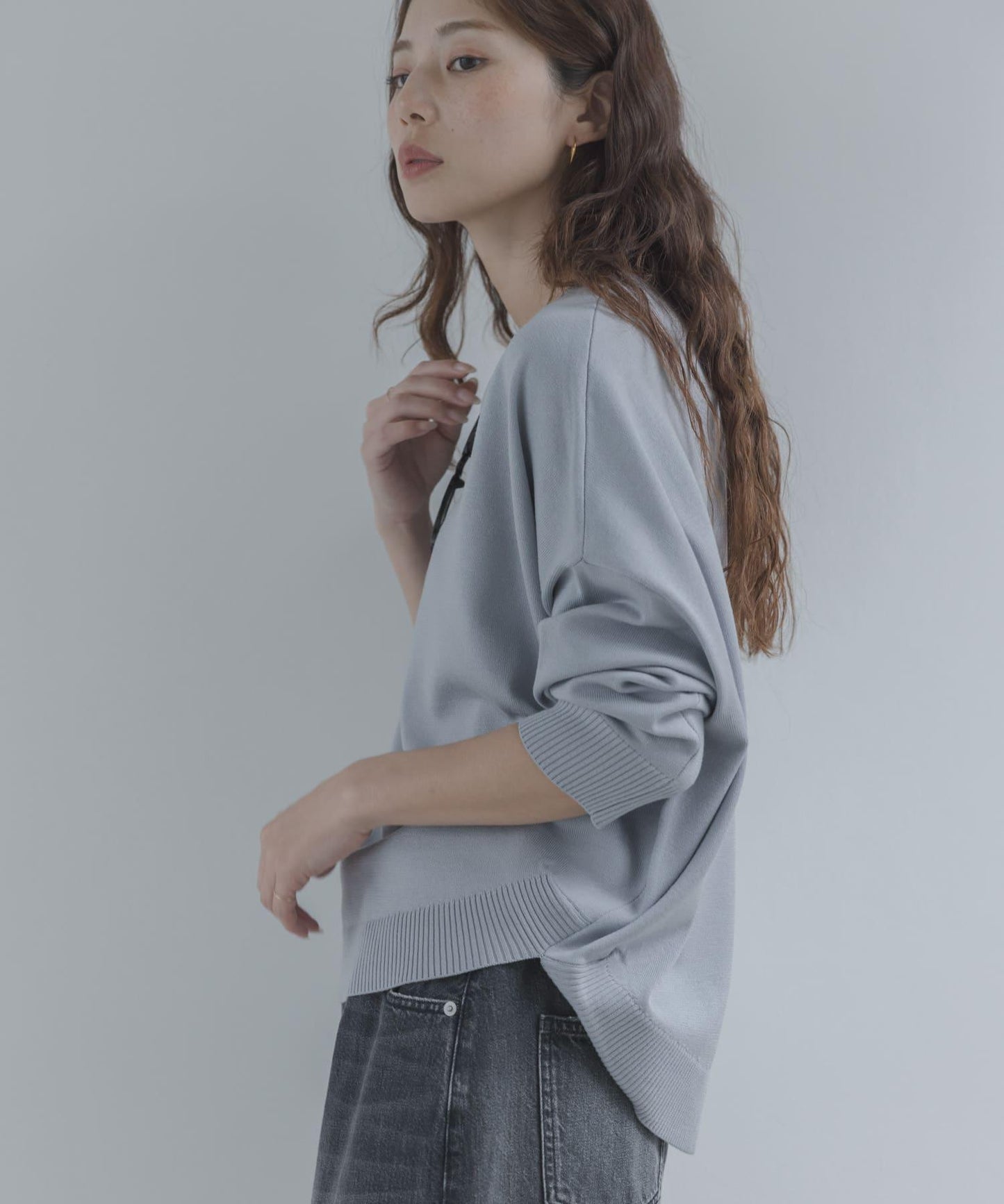 防起球繭形針織上衣（部分色）