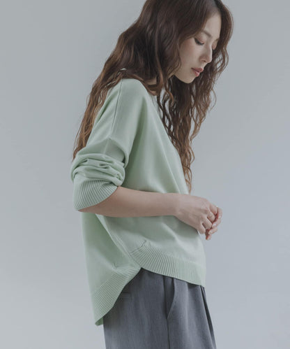 防起球繭形針織上衣（部分色）