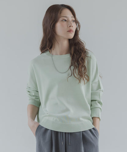 防起球繭形針織上衣（部分色）