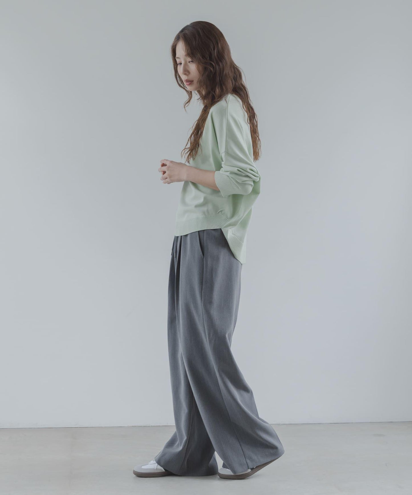 防起球繭形針織上衣（部分色）