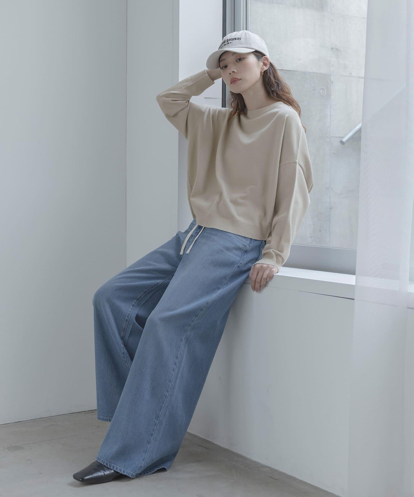 防起球繭形針織上衣（部分色）