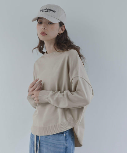 防起球繭形針織上衣（部分色）