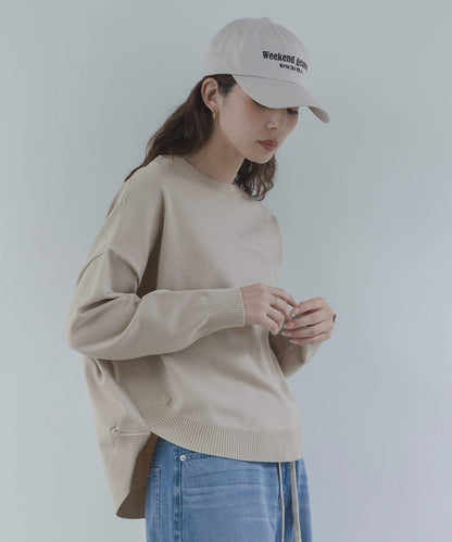 防起球繭形針織上衣（部分色）