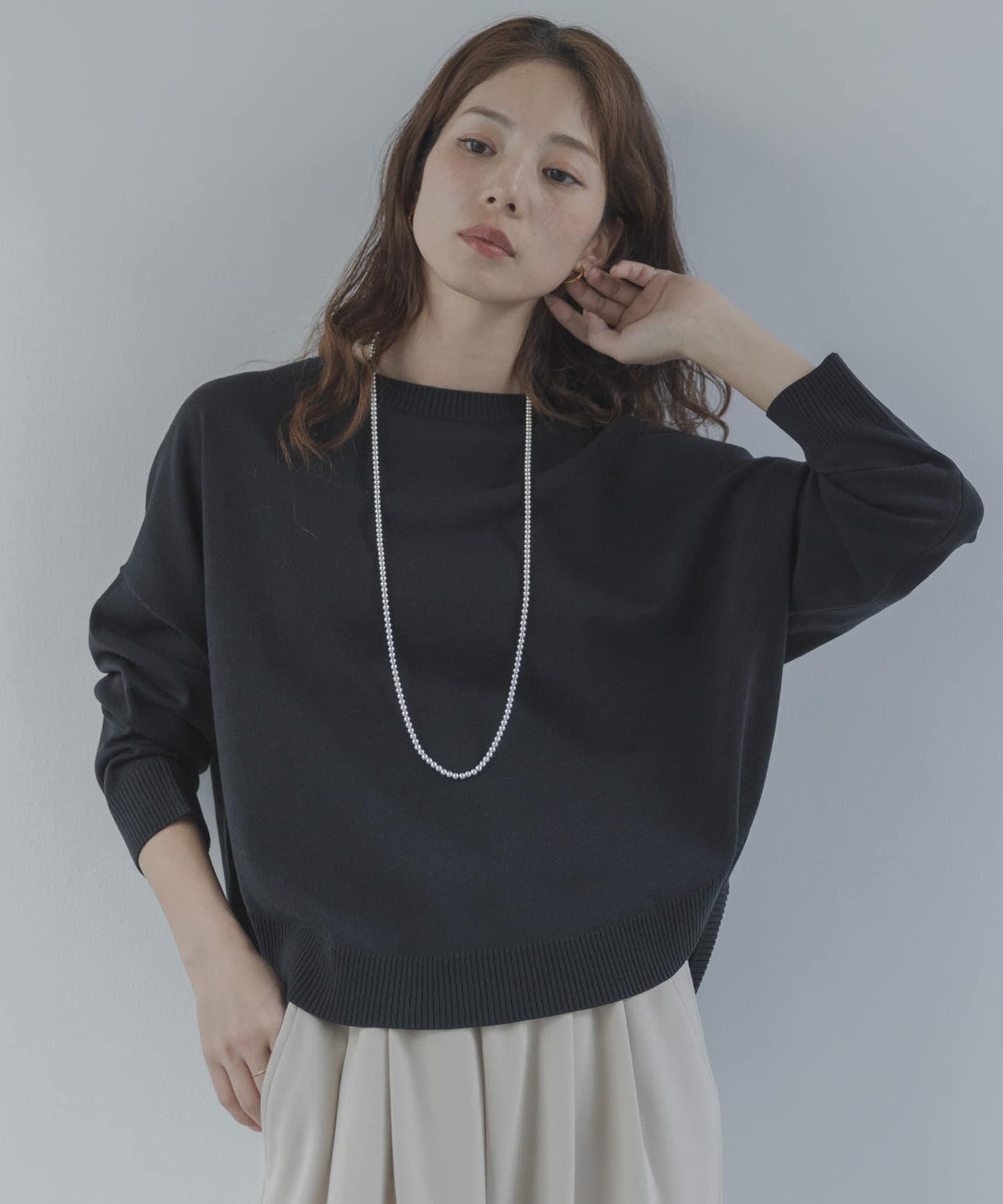 防起球繭形針織上衣（部分色）