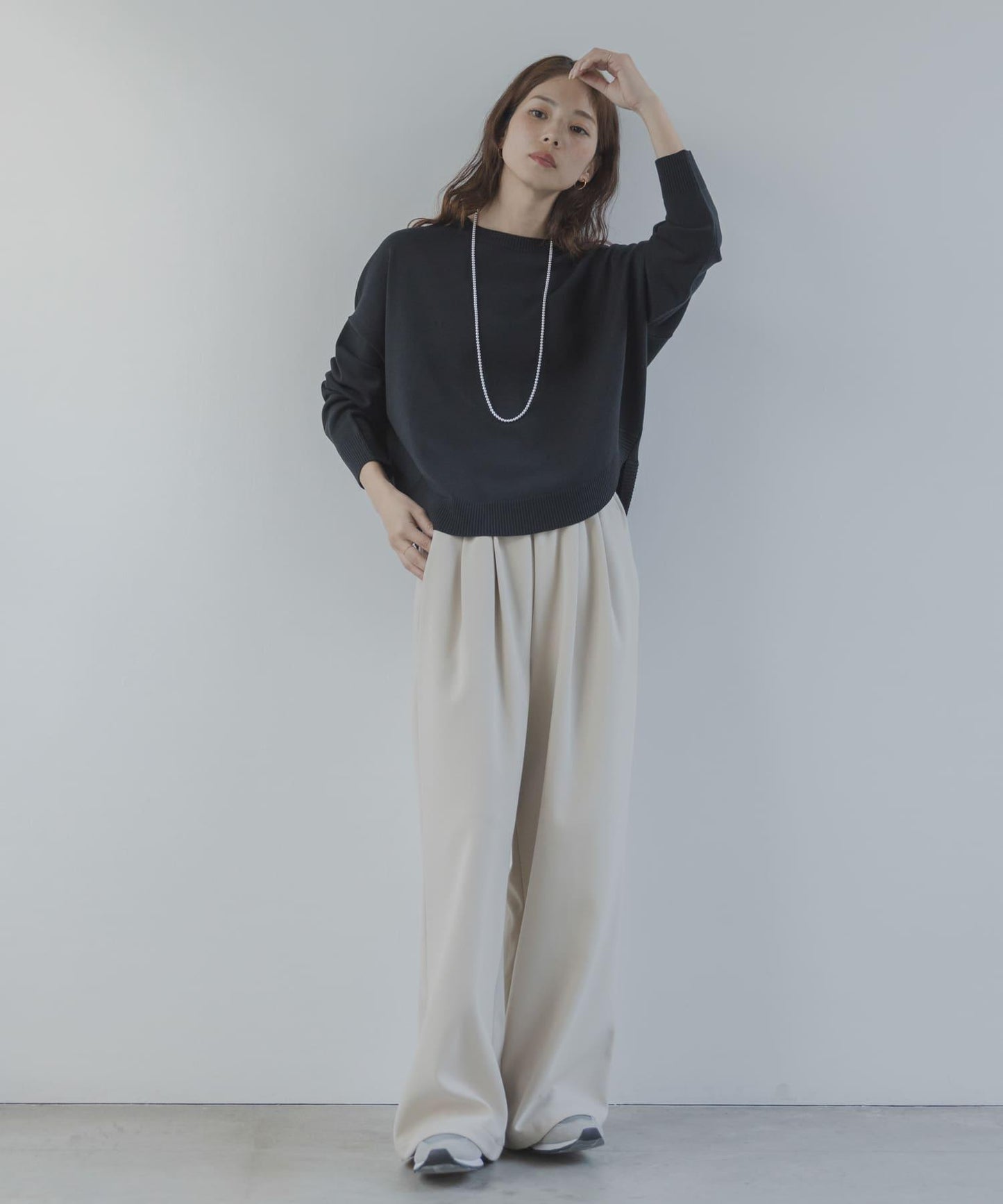 防起球繭形針織上衣（部分色）