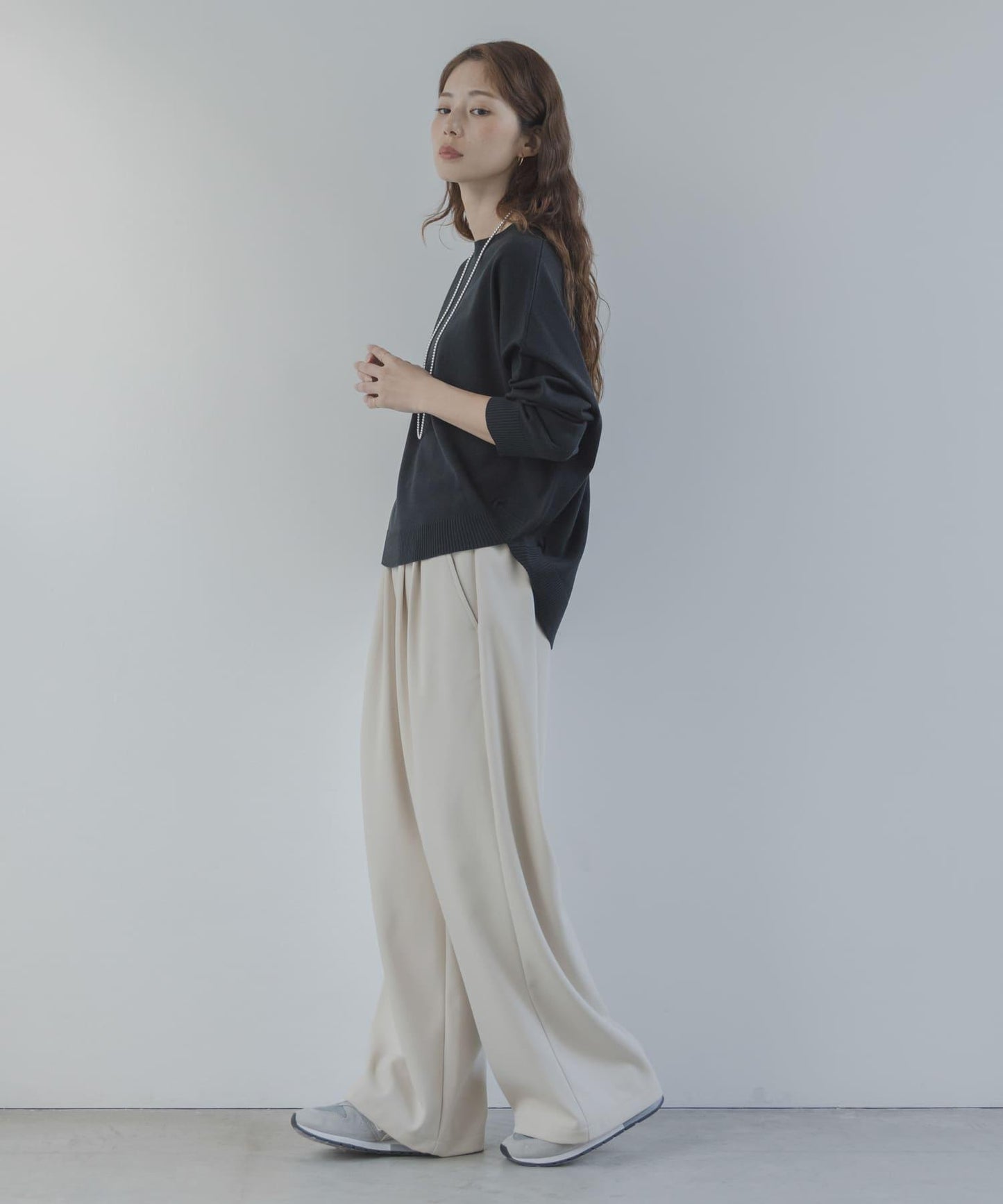 防起球繭形針織上衣（部分色）