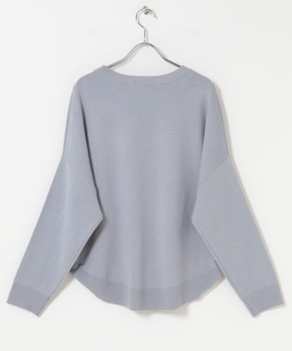 防起球繭形針織上衣（部分色）