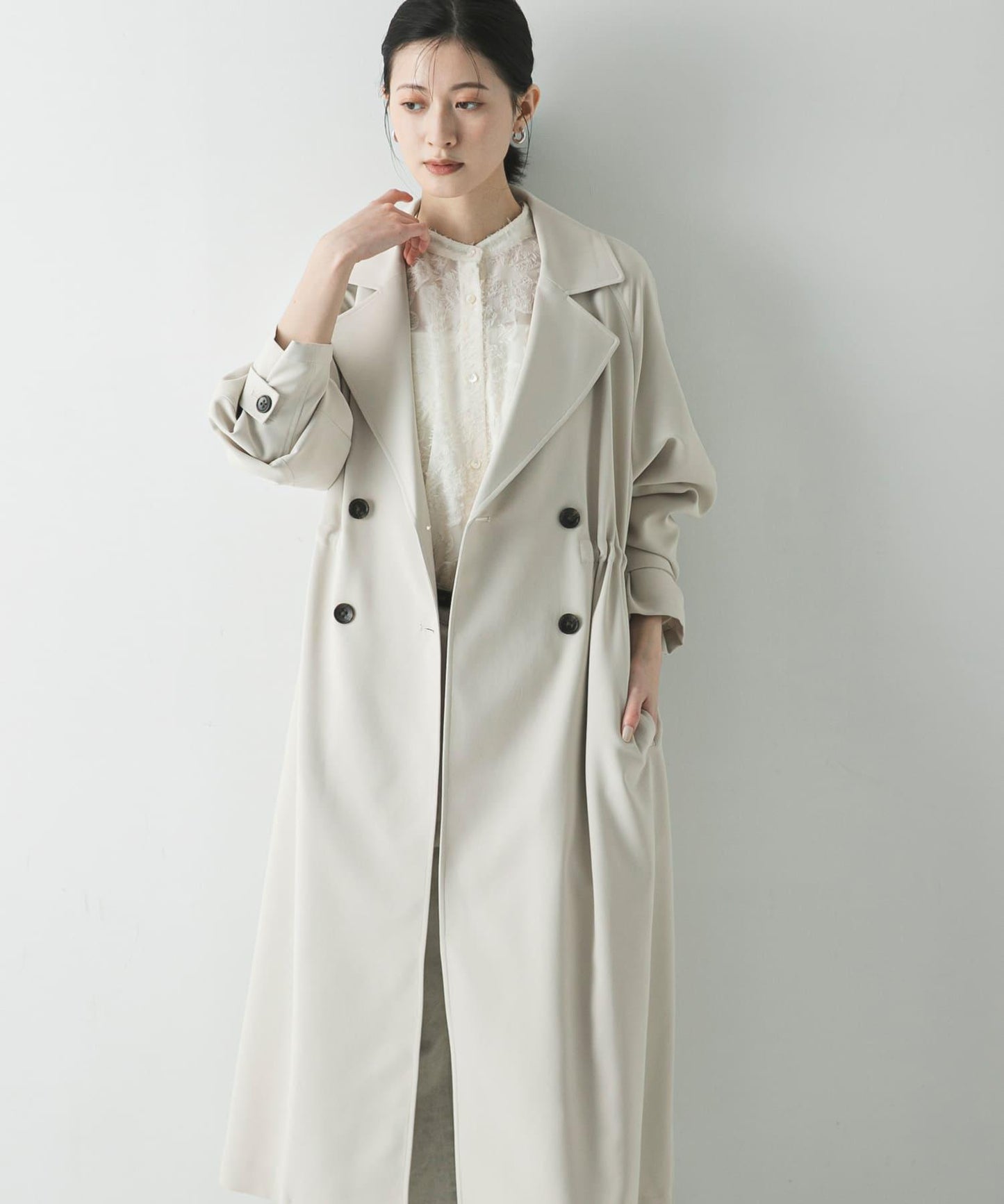 防潑水防紫外線 抽繩風衣