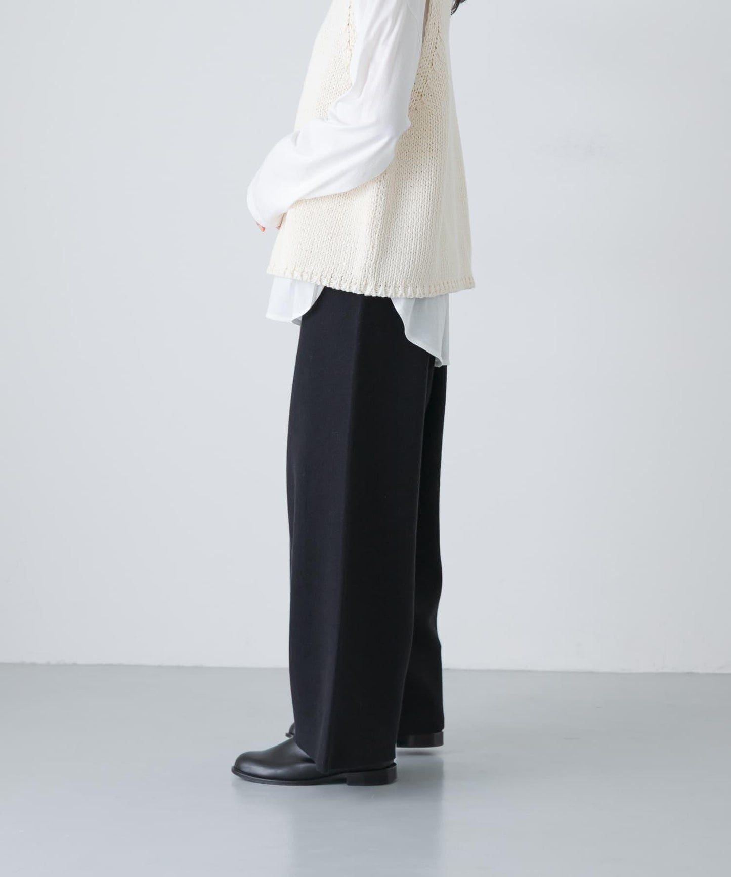 棉羊絨針織褲子