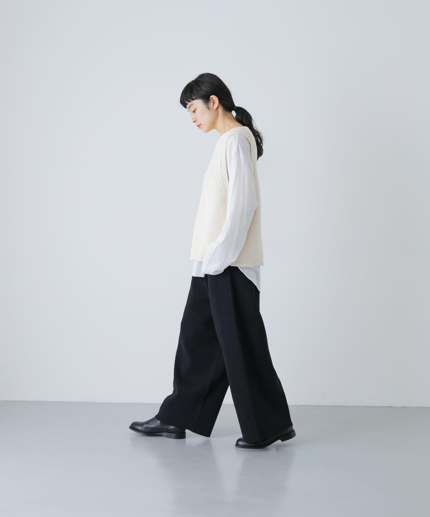 棉羊絨針織褲子