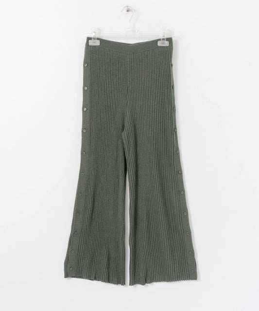 BUTTON SLIT KNIT PANTS 褲子
