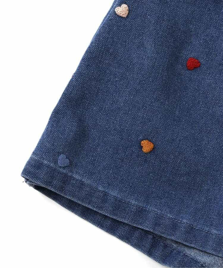 愛心雛菊刺繡＋裹身設計＋短款裙褲