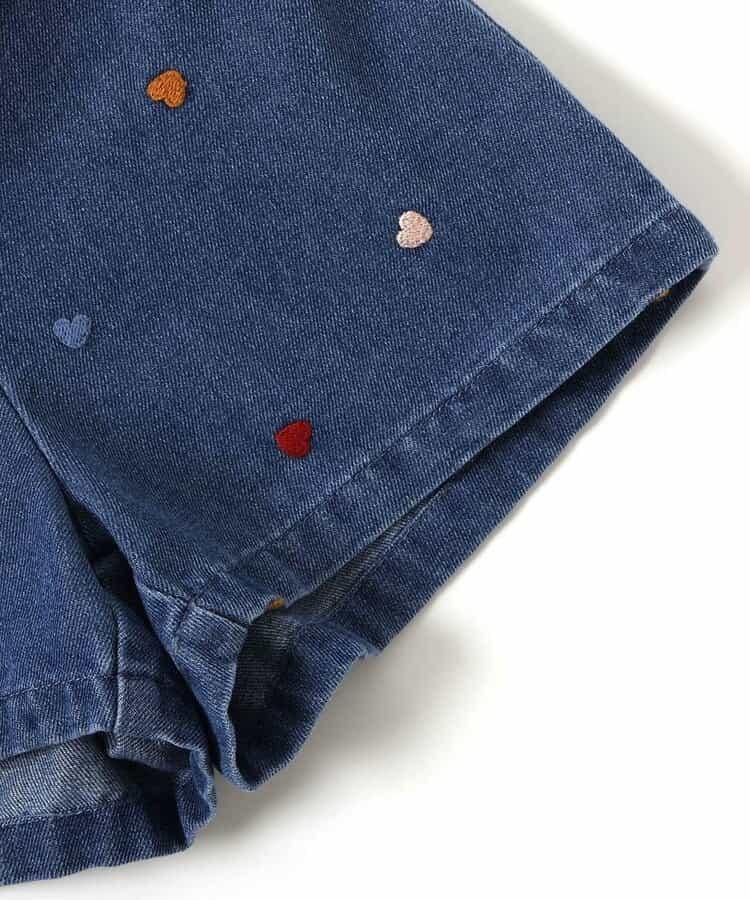 愛心雛菊刺繡＋裹身設計＋短款裙褲