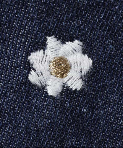 愛心雛菊刺繡＋裹身設計＋短款裙褲