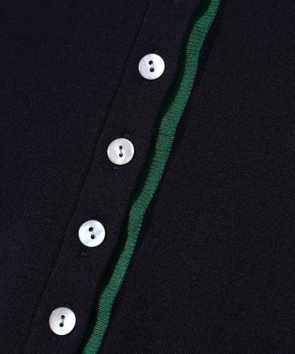 配色設計 長袖 假兩件 POLO針織 針織開衫