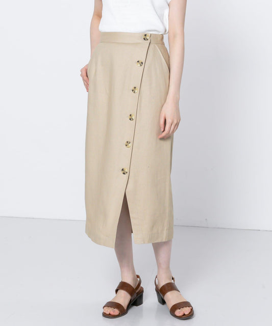 紐扣裝飾修身半身裙