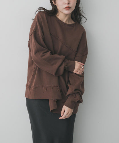 拼接色塊寬鬆衛衣
