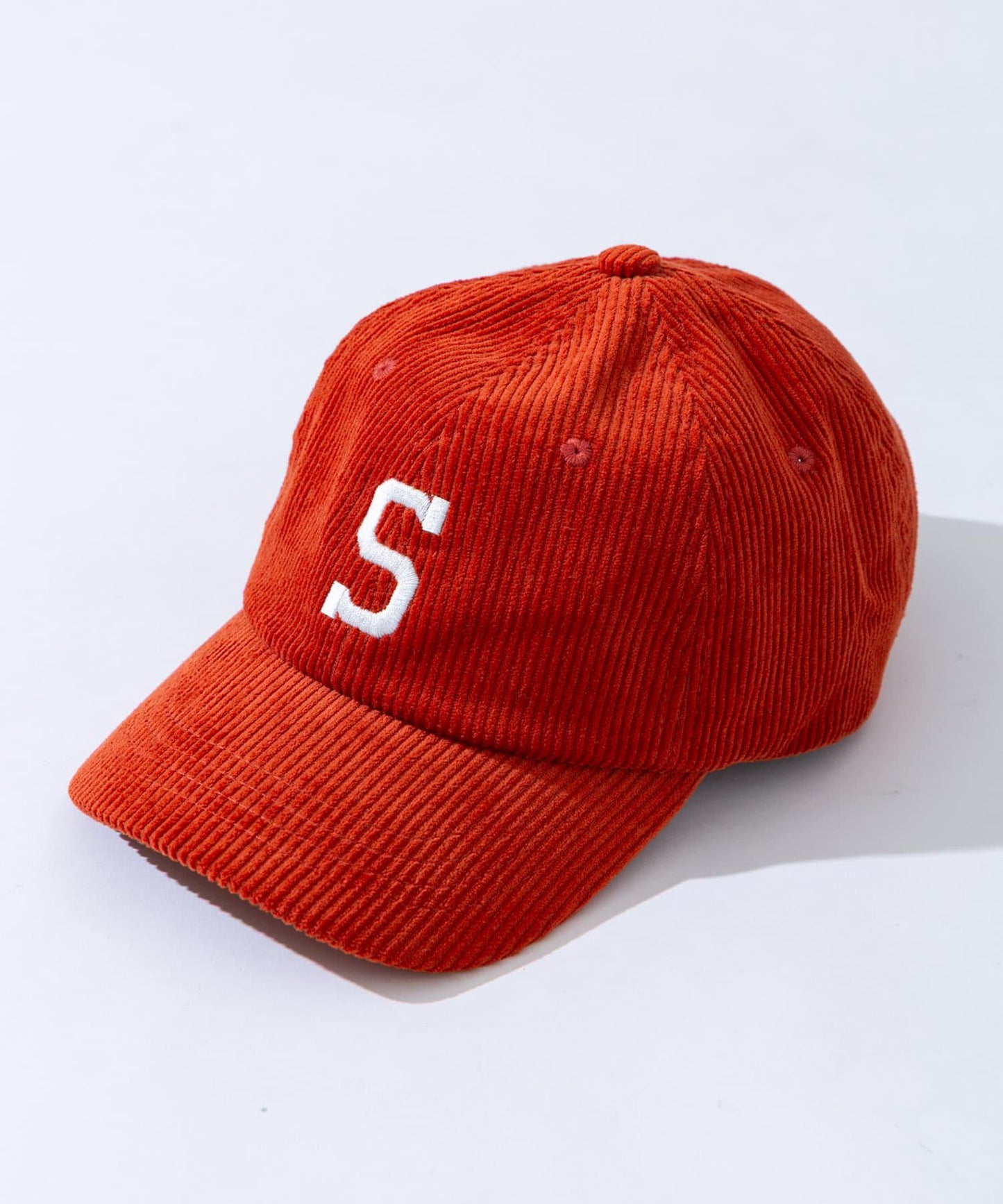 燈芯絨刺繡棒球帽