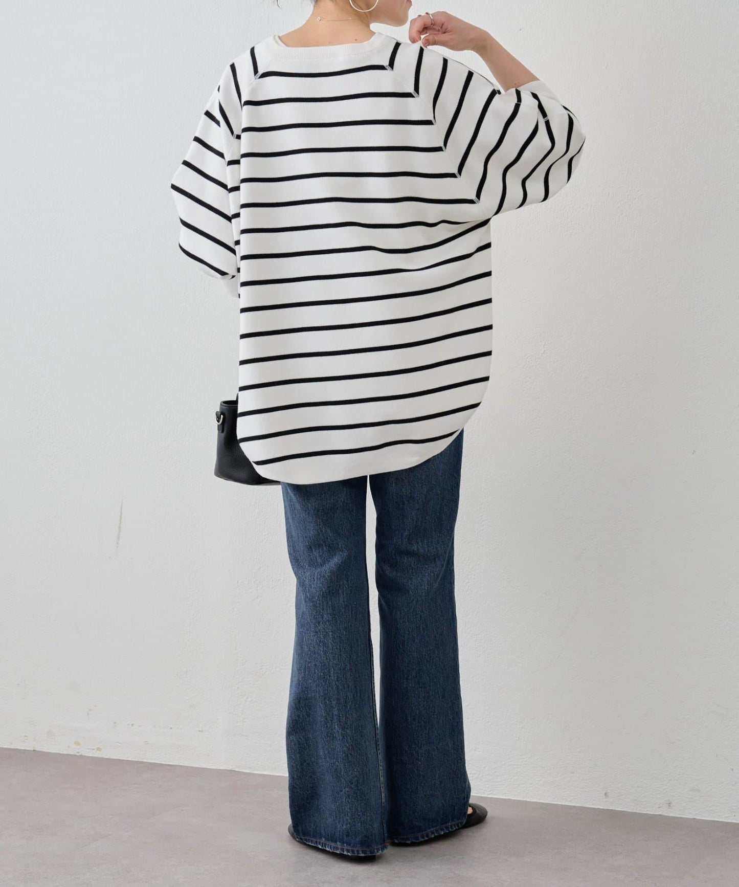 BA字母側拉鍊針織衫