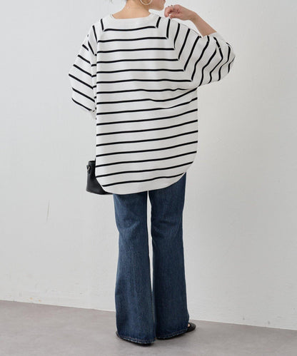 BA字母側拉鍊針織衫