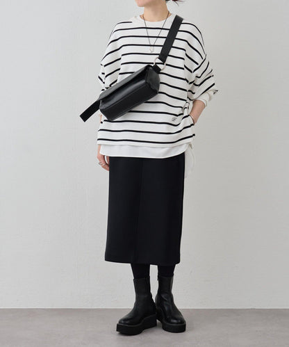 BA字母側拉鍊針織衫