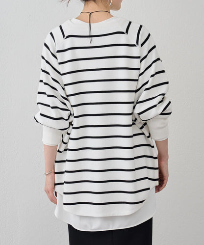 BA字母側拉鍊針織衫