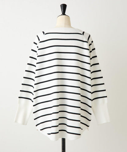 BA字母側拉鍊針織衫