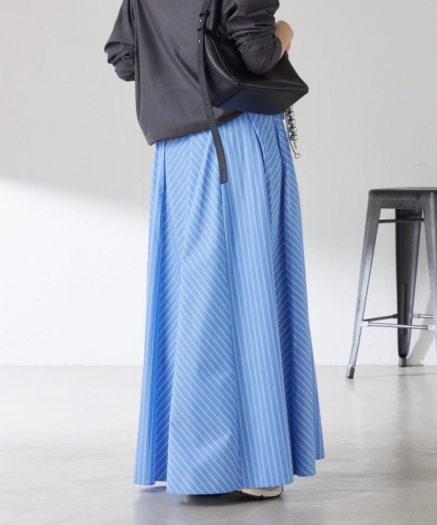 拼接條紋半身裙