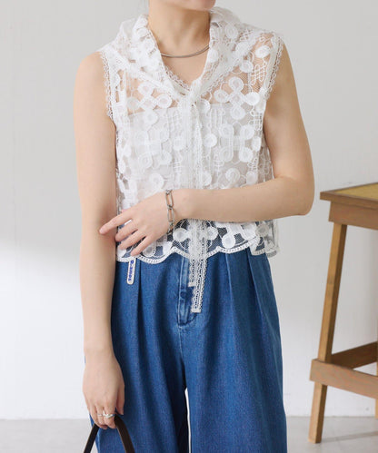 PAPILLONNER/パピヨネ 蕾絲圖案頭巾