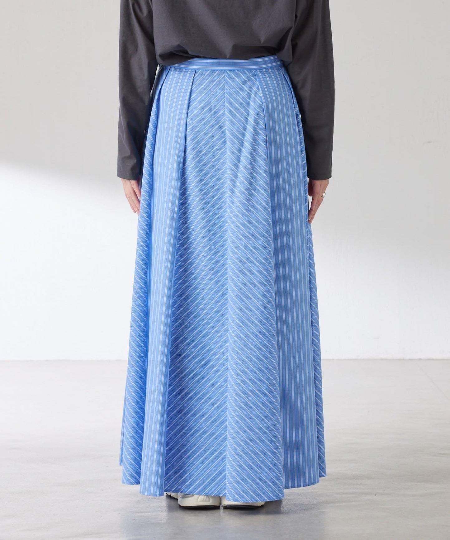 拼接條紋半身裙