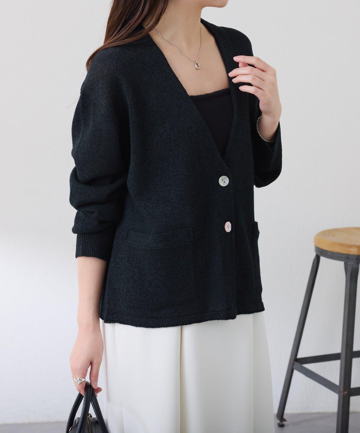 長季節可穿 棉混紡 針織開衫