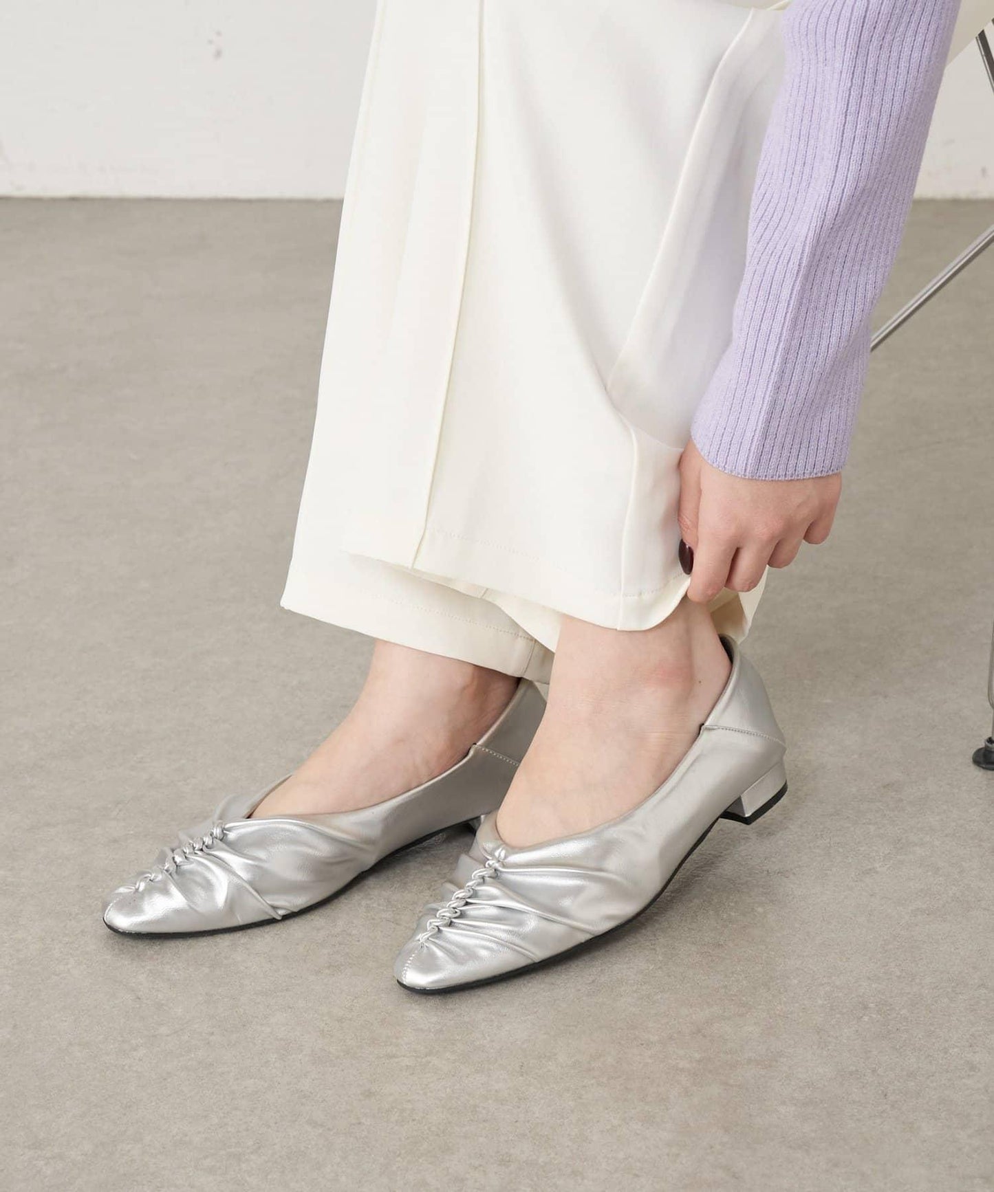 扭褶褶皺設計 高跟鞋