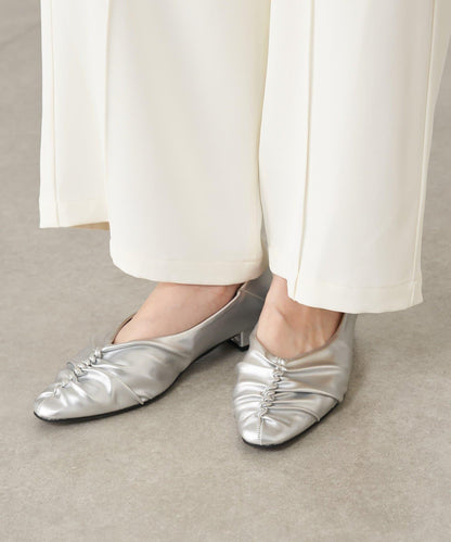 扭褶褶皺設計 高跟鞋