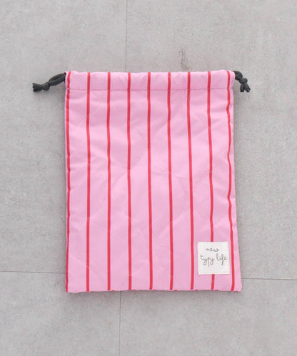 兒童入學準備條紋多用束口袋