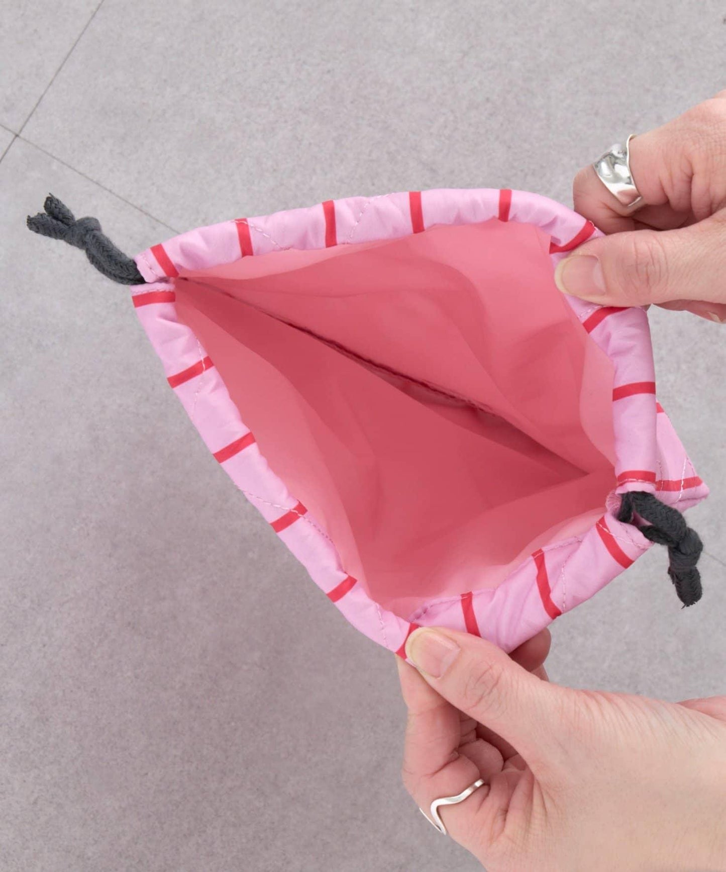 兒童入學準備條紋多用束口袋