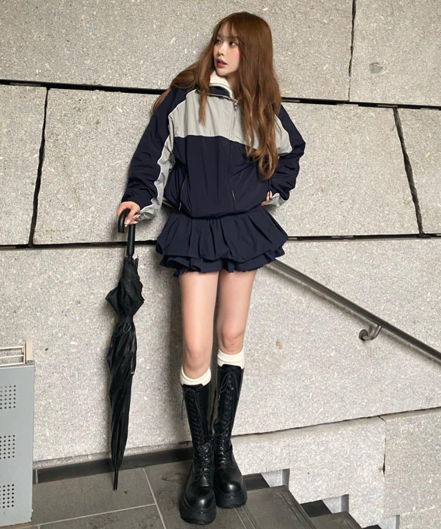 層疊氣球廓形半身裙
