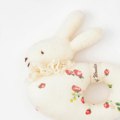 BASIC 兔子造型 有機棉 日本製 手抓搖鈴