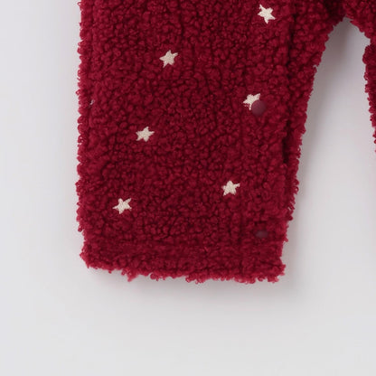 星刺繡 揹帶設計 連體褲
