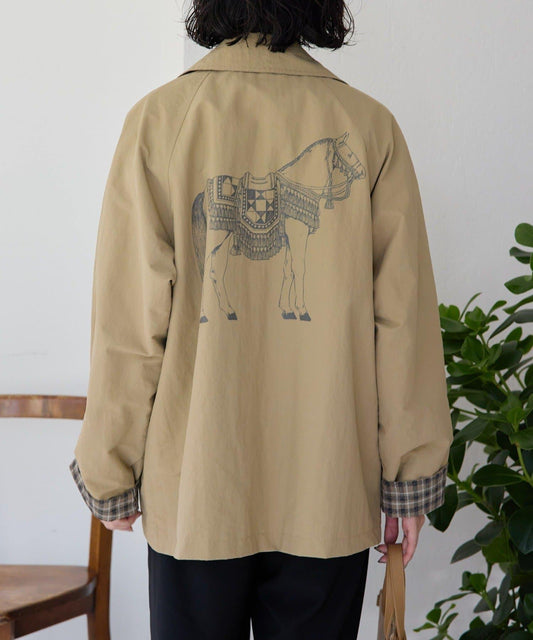 sampo×ear 聯名 可雙面穿 半大衣