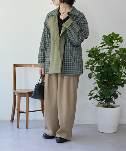 sampo×ear 聯名 可雙面穿 半大衣
