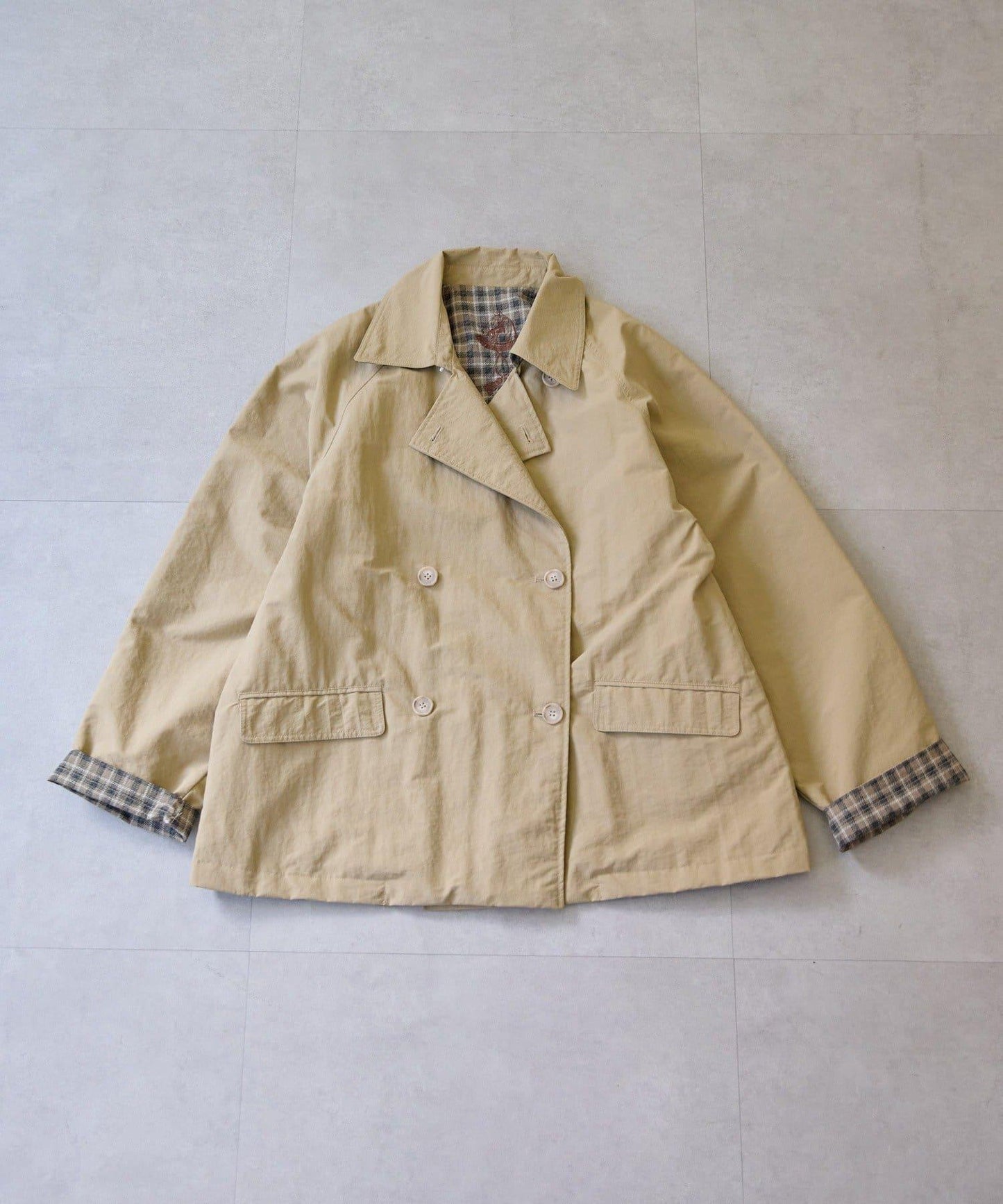 sampo×ear 聯名 可雙面穿 半大衣