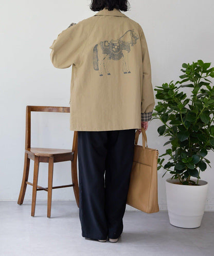 sampo×ear 聯名 可雙面穿 半大衣