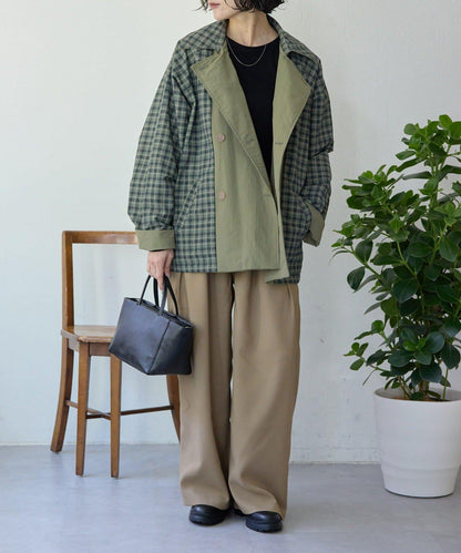sampo×ear 聯名 可雙面穿 半大衣