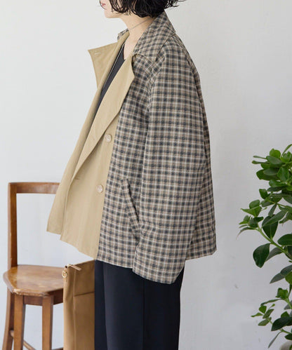 sampo×ear 聯名 可雙面穿 半大衣